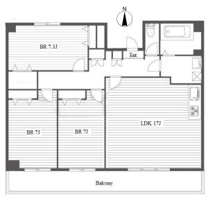 Chisan Mansion Marunouchi Dai6 Floor Plan