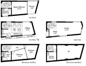 A House Nishiazabu Floor Plan