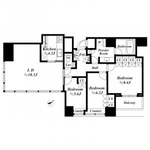 The Roppongi Tokyo Club Residence Floor Plan