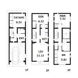 House in Kamiyamacho Floor Plan