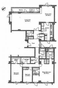 Moto Azabu Terrace Apartment Floor Plan