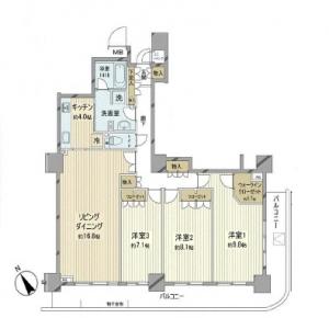 Exte Yamashitakoen Cradle Tower Floor Plan