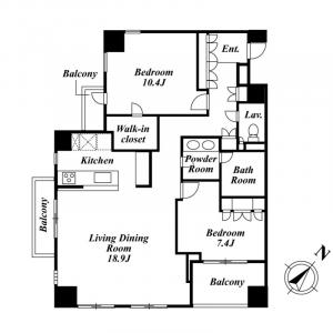 Court Annex Azabu Nagasaka Floor Plan