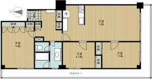 Daiei Hatsudai Mansion Floor Plan