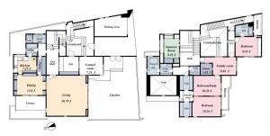 Nishi-gotanda Duplex House 1-2F Floor Plan