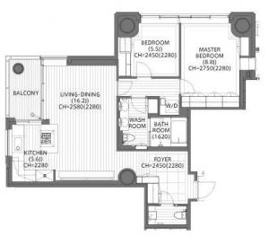 Roppongi Hills Residence C 2106 Floor Plan