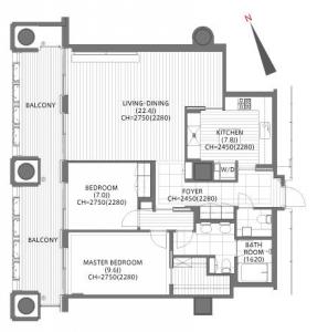 Roppongi Hills Residence C 1407 Floor Plan