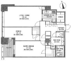 Roppongi Hills Residence B 3107 Floor Plan