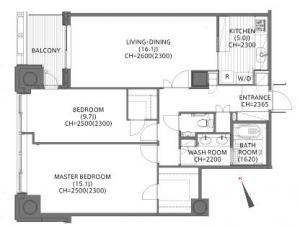 Roppongi Hills Residence B 2906 Floor Plan