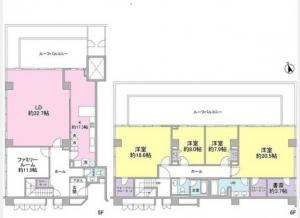 Azabu Manor East side 502 Floor Plan