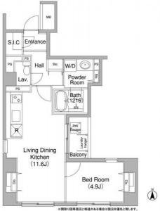 Conforia Ginza East 1407 Floor Plan