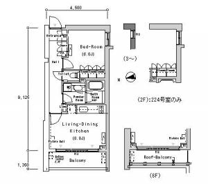 Frontier Residence Minamiazabu 517 Floor Plan