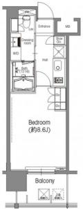 BPR Residence Mita-Isaragozaka 0807 Floor Plan