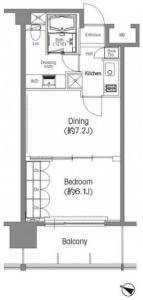 BPR Residence Mita-Isaragozaka 0603 Floor Plan