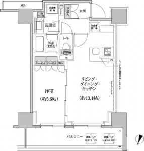 Park Habio Shibuya-Honmachi Residence 1114 Floor Plan