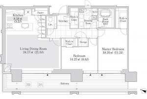 Roppongi Grand Tower Residence 2205 Floor Plan