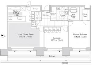 Roppongi Grand Tower Residence 1802 Floor Plan