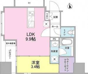 Revale Higashi-shinjuku 1001 Floor Plan