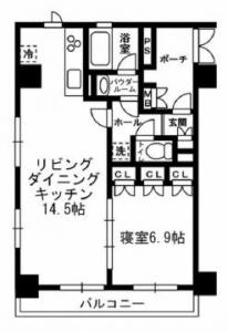 Residia Tsukishima 3 1208 Floor Plan