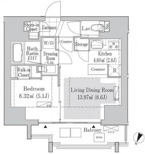 Liv Cuore Jimbocho 1001 Floor Plan