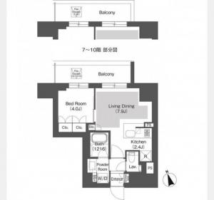 Belle Vue Chiyoda-iidabashi 0604 Floor Plan