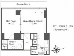 Wellith Urban Shinagawa Tower 1308 Floor Plan