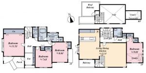 Okusawa 7-chome House Floor Plan