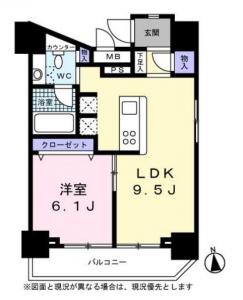 Residia Takanawa Katsurazaka 1201 Floor Plan