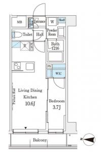La Casa Hiroo 402 Floor Plan