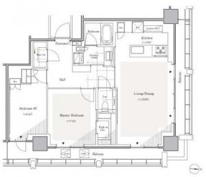 Livio Residence Nishiazabu 2103 Floor Plan