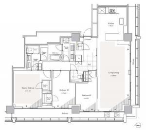 Livio Residence Nishiazabu 2804 Floor Plan