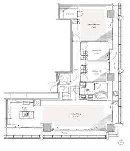 Livio Residence Nishiazabu 2403 Floor Plan