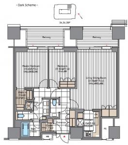 Azabudai Hills Residence A 3804 Floor Plan