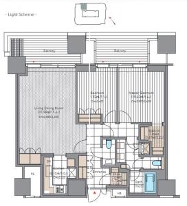 Azabudai Hills Residence A 2802 Floor Plan