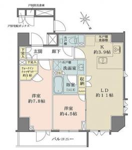 The Park House Kitaoyama 801 Floor Plan