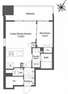 Myria Residence Nihonbashi Ningyocho 0601 Floor Plan