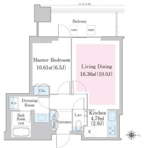 Nakano Station Residence 1412 Floor Plan