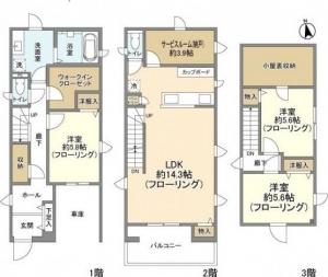 Ookayama 1-chome Rental House Floor Plan