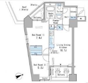 Park Axis Komagome 1302 Floor Plan