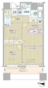 Brillia Towers Meguro North Residence 2602 Floor Plan