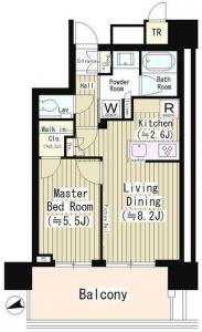 Park City Chuo-minato The Tower 1403 Floor Plan