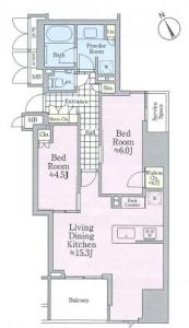 MIREA COURT GINZA Premier 605 Floor Plan