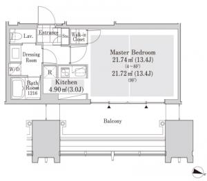 La Tour Shinjuku Annex 403 Floor Plan