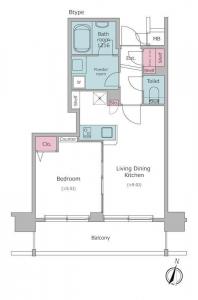 Residia Kanda Higashi 804 Floor Plan