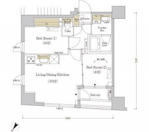 Urbanex Nihombashi Suitengu 501 Floor Plan