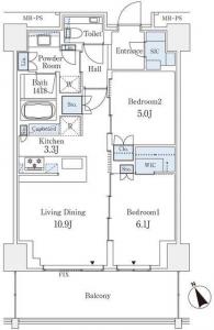 THE RESIDENCE YOTSUYA AVENUE 304 Floor Plan