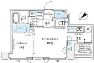 IS Ginza Residence 1001 Floor Plan