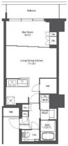 Tokyo Port City Takeshiba Residence Tower 1507 Floor Plan