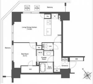 Tokyo Port City Takeshiba Residence Tower 1510 Floor Plan