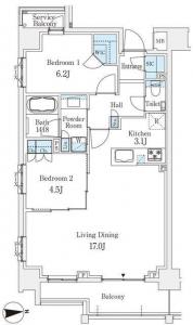 Livio Yotsuya 704 Floor Plan